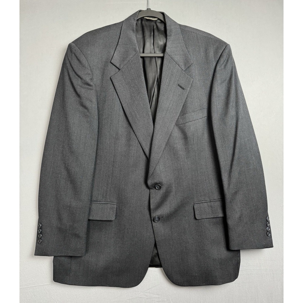 Stafford Executive Blacker Jacket Mens 42R Black Wool Sport Coat Business Casual